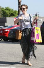 LILY COLLINS Out Shopping in West Hollywood 2203