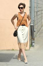 LILY COLLINS Shopping on Rodeo Drive in Los Angeles