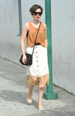 LILY COLLINS Shopping on Rodeo Drive in Los Angeles