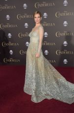 LILY JAMES at Cinderella Premiere in Hollywood