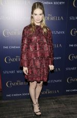 LILY JAMES at Cinderella Private Screening in New York
