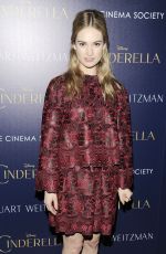 LILY JAMES at Cinderella Private Screening in New York