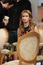 LILY JAMES at Good Morning America in New York