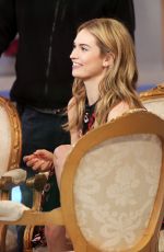LILY JAMES at Good Morning America in New York