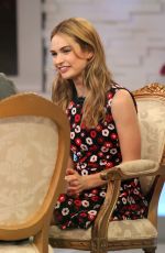 LILY JAMES at Good Morning America in New York