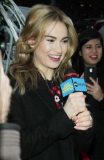 LILY JAMES at Good Morning America in New York