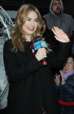 LILY JAMES at Good Morning America in New York