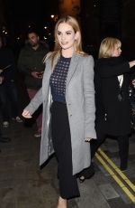 LILY JAMES Leaves a Party in London 1903