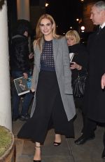 LILY JAMES Leaves a Party in London 1903