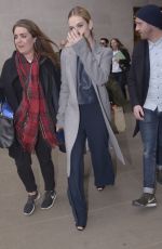 LILY JAMES Leaves BBC Radio 1 Studios in London