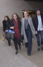 LILY JAMES Leaves BBC Radio 1 Studios in London