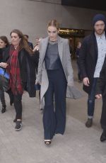 LILY JAMES Leaves BBC Radio 1 Studios in London