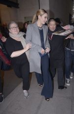 LILY JAMES Leaves BBC Radio 1 Studios in London