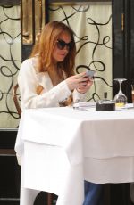 LINDSAY LOHAN Out for Lunch in London 2403