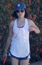 LUCY HALE in SHorts Out Hiking at Runyon Canyon 1303