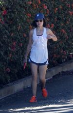 LUCY HALE in SHorts Out Hiking at Runyon Canyon 1303