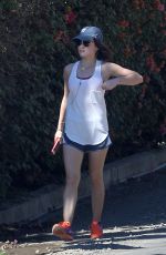 LUCY HALE in SHorts Out Hiking at Runyon Canyon 1303
