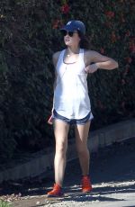 LUCY HALE in SHorts Out Hiking at Runyon Canyon 1303
