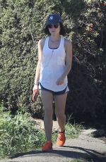 LUCY HALE in SHorts Out Hiking at Runyon Canyon 1303