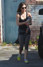 LUCY HALE Leaves a Gym in Los Angeles