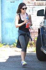 LUCY HALE Leaves a Gym in Los Angeles