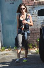 LUCY HALE Leaves a Gym in Los Angeles