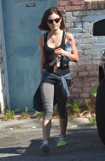 LUCY HALE Leaves a Gym in Los Angeles
