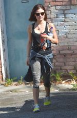 LUCY HALE Leaves a Gym in Los Angeles