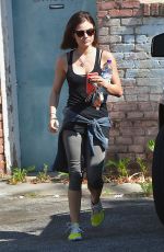 LUCY HALE Leaves a Gym in Los Angeles