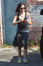 LUCY HALE Leaves a Gym in Los Angeles