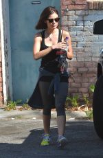 LUCY HALE Leaves a Gym in Los Angeles