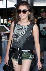 MAISIE WILLIAMS in Shorts at LAX Airport in Los Angeles 2603