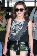 MAISIE WILLIAMS in Shorts at LAX Airport in Los Angeles 2603