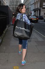 MARIA FOWLER in Leggings Out in London 0403