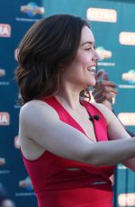 MEGAN BOONE on the Set of Extra in Universal City