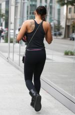 MELANIE BROWN in Tights Heading to a Gym in Los Angeles
