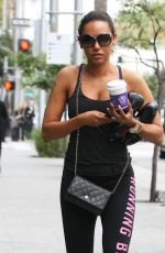 MELANIE BROWN in Tights Heading to a Gym in Los Angeles