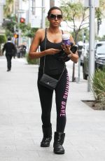 MELANIE BROWN in Tights Heading to a Gym in Los Angeles