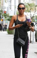 MELANIE BROWN in Tights Heading to a Gym in Los Angeles