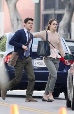 MELISSA BENOIST on the Set of Supergirl in Los Angeles 1003