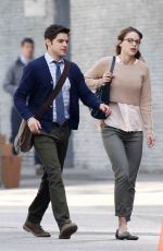 MELISSA BENOIST on the Set of Supergirl in Los Angeles 1003