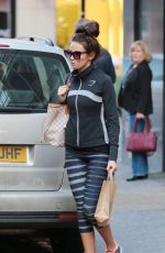 MICHELLE KEEGAN in Leggings Out in Manchester 0703