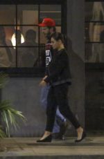 MILA KUNIS and Ashton Kutcher Night Out in Venice