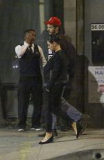 MILA KUNIS and Ashton Kutcher Night Out in Venice