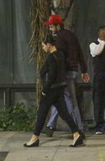 MILA KUNIS and Ashton Kutcher Night Out in Venice
