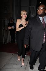 MILEY CYRUS Arrives at The Laugh Factory in West Hollywood