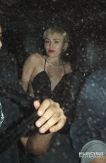 MILEY CYRUS Arrives at The Laugh Factory in West Hollywood