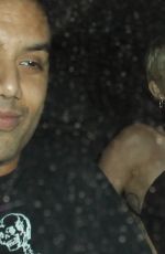 MILEY CYRUS Arrives at The Laugh Factory in West Hollywood