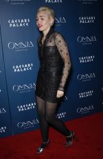 MILEY CYRUS at Omnia Nightclub at Caesars Palace in Las Vegas