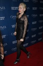 MILEY CYRUS at Omnia Nightclub at Caesars Palace in Las Vegas